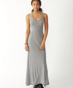 Alternative Apparel - Racerback Eco-Jersey Maxi Dress, Eco Grey Sale