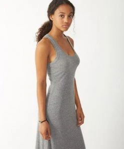 Alternative Apparel - Racerback Eco-Jersey Maxi Dress, Eco Grey Sale