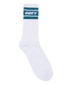 OBEY - Cooper II Socks, White/Deep Ocean Mens