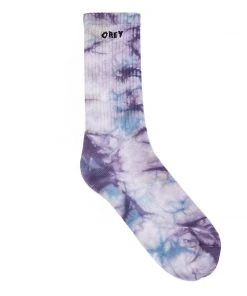OBEY - Mountain Men's Socks, Purple Nitro Multi Mens