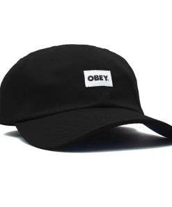 OBEY - Bold Label Organic Men's 6 Panel, Black Mens