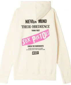 OBEY X Sex Pistols Never Mind Obedience Men's Hoodie, Bone Mens