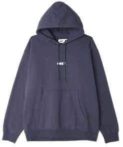 OBEY - Bold Mini Premium Pullover Men's Hoodie, French Navy Mens