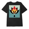 OBEY - Geometric Flower III Men's Organic Tee, Black Mens