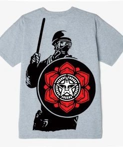 OBEY - Riot Cop Peace Shield Men's Classic Tee, Heather Grey Mens