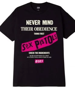 OBEY X Sex Pistols Never Mind Obedience Tee, Black