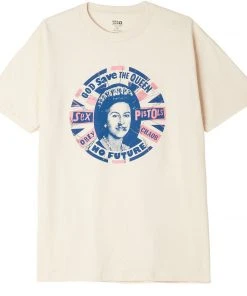 OBEY X Sex Pistols Save The Queen Badge Tee, Cream