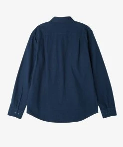 Mens OBEY - Gunner Woven L/S Men's Shirt, Navy