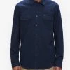 Mens OBEY - Gunner Woven L/S Men's Shirt, Navy