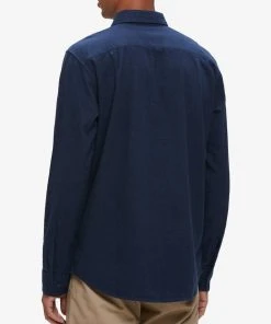 Mens OBEY - Gunner Woven L/S Men's Shirt, Navy