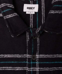 OBEY - Fiasco Woven Men's Shirt, Black Multi