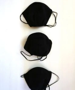 Los Angeles Apparel - 3 Pack Of Cotton Face Masks, Black New Arrivals