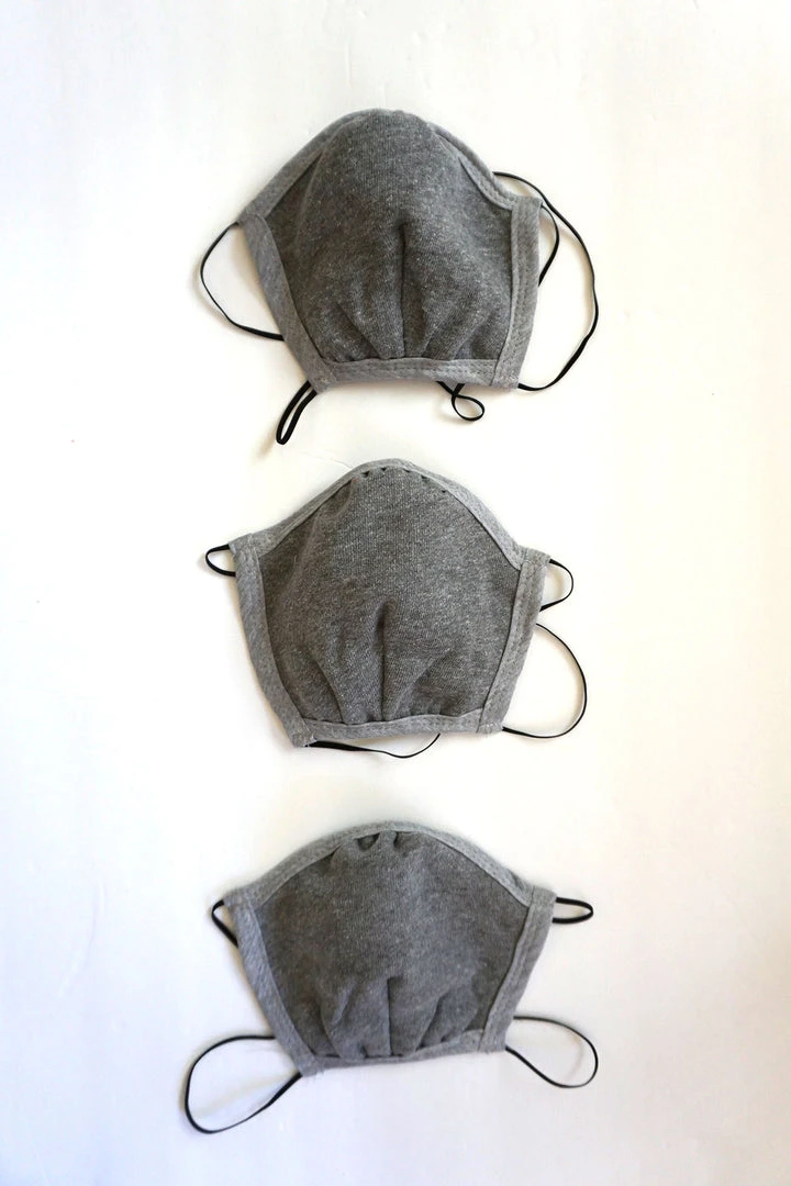 Los Angeles Apparel - 3 Pack Of Cotton Face Masks, Heather Grey New Arrivals 1 Los Angeles Apparel - 3 Pack Of Cotton Face Masks, Heather Grey New Arrivals