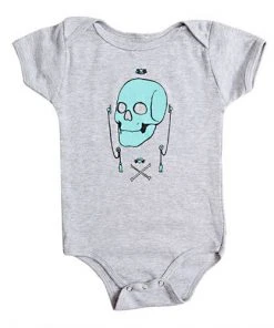 Rhymesayers Music P.O.S. - Glover Skull Infant One Piece, Heather Grey