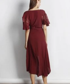 MOD REF - The Amber Dress, Burgundy Womens