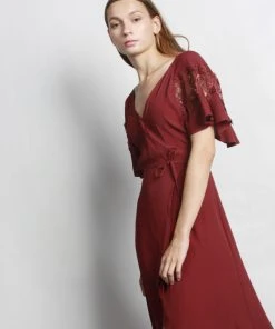 MOD REF - The Amber Dress, Burgundy Womens