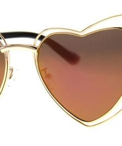 A.J. Morgan True Heart Sunglasses, Gold/Pink Mirror Sale