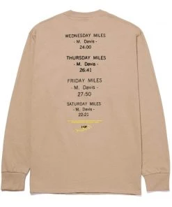 HUF X Miles Davis - At Fillmore L/S Tee, Sand