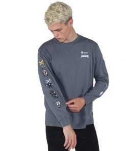 Tokidoki X Aggretsuko - Aggretsuko Sleeves L/S Men's Tee, Smoke Mens