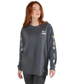 Tokidoki X Aggretsuko - Aggretsuko Sleeves L/S Men's Tee, Smoke Mens