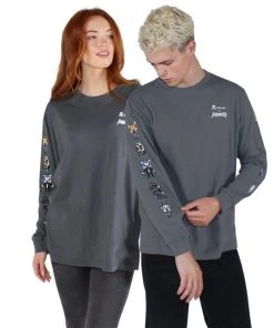 Tokidoki X Aggretsuko - Aggretsuko Sleeves L/S Men's Tee, Smoke Mens