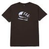Mens HUF X Pleasures - Breaking Bread Tee, Chocolate