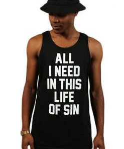 Adapt Clothing Adapt X Breezy Excursion - All I Need Men's Tank Top, Black Mens