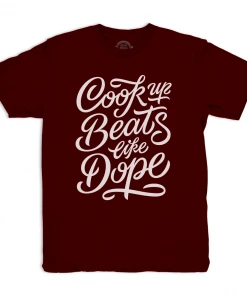 Loud Silence - Cook Up Beats Men's Tee, Burgundy Mens
