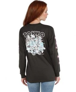 Tokidoki - Destination Tokyo L/S Unisex Tee, Vintage Black