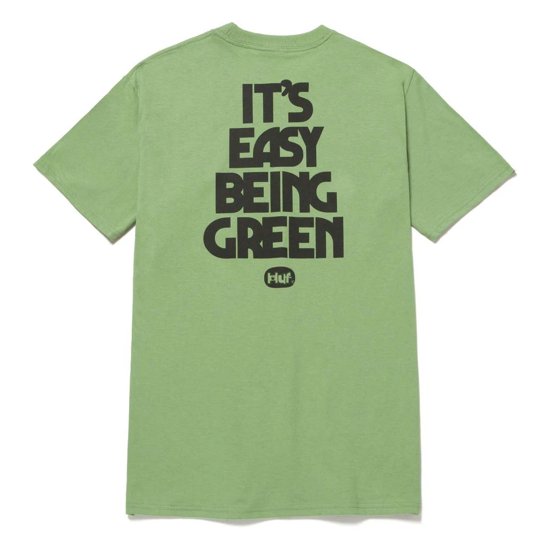Mens HUF - Easy Green Tee, Dill Green 2 Mens HUF - Easy Green Tee, Dill Green