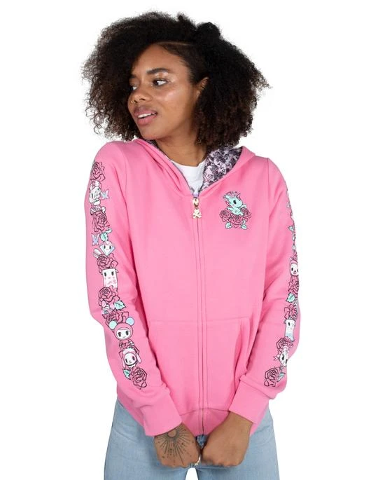 Sale Tokidoki - Floral Quartz Women's Hoodie, Pink 1 Sale Tokidoki - Floral Quartz Women's Hoodie, Pink