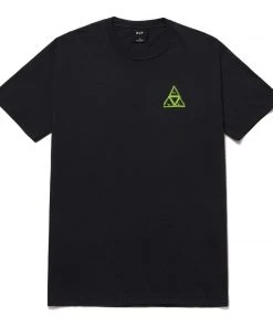 HUF - Green Buddy Triple Triangle Tee, Black Mens