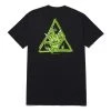 HUF - Green Buddy Triple Triangle Tee, Black Mens