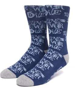 HUF X Harold Hunter Foundation 2021 Crew Socks, Navy Mens