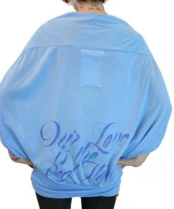 Womens Harajuku Lovers - Juku Flow Caped Junior's Top, Spring Day Blue