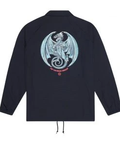 HUF - Magic Dragon Men's Coach Jacket, Black Mens