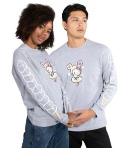Tokidoki X Hello Kitty - Hello Scoops L/S Unisex Tee, Light Heather Grey