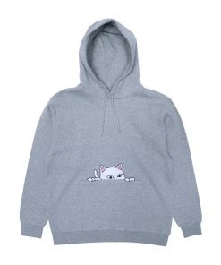 RIPNDIP - Peeking Nermal Men's Hoodie, Heather Grey Mens