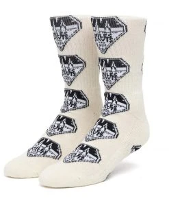 HUF X Miles Davis - In Concert Crew Socks, Cream