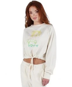 Womens Tokidoki - Kawaii Tokimeki Women's Cropped Raglan Pullover, Cream