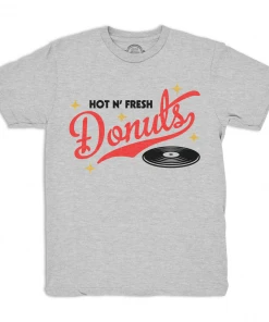 Loud Silence - Fresh Donuts Men's Tee, Grey Mens