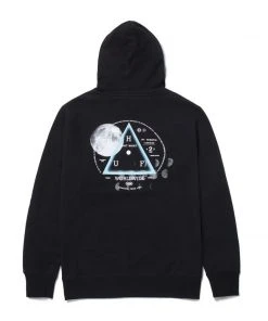 HUF - Moons Hoodie, Black Mens