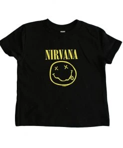 Band Tees Kids Nirvana - Smile Toddler Tee, Black