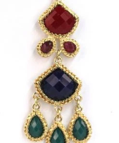 Girly Falu Chandelier Drop Earrings, Multi