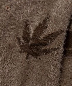 HUF X Pleasures - Outro Men's Cardigan, Brown Mens