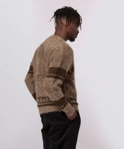 HUF X Pleasures - Outro Men's Cardigan, Brown Mens