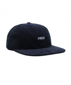 Mens OBEY - Brush 6 Panel Men's Strapback, Navy