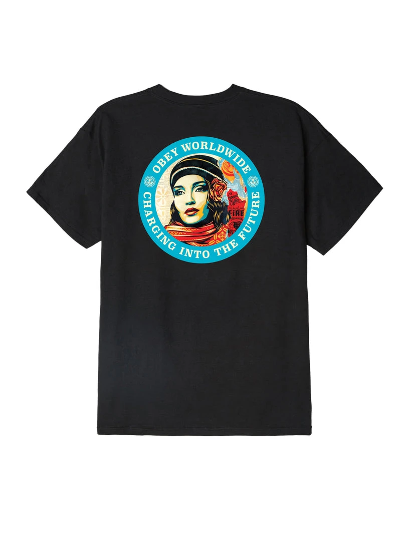 OBEY - Charging Into The Future Men's Tee, Black Sale 1 OBEY - Charging Into The Future Men's Tee, Black Sale