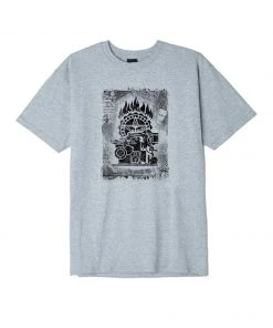 Sale OBEY - Press Etching Men's Tee, Heather Grey