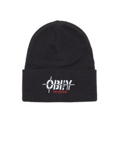 Mens OBEY - Records Beanie, Black